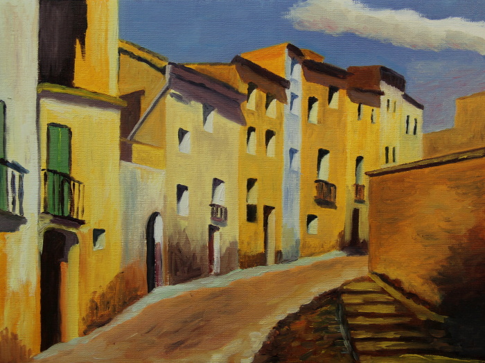 Studie obrazu Ulice od J. M. Parramóna
